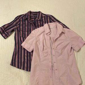 New York and Company short sleeve button down shirts size M